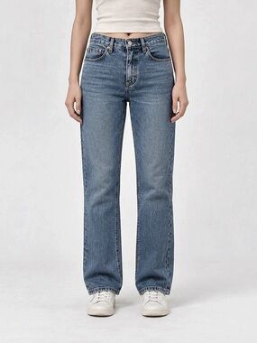 Jeans Straight Leg Blue